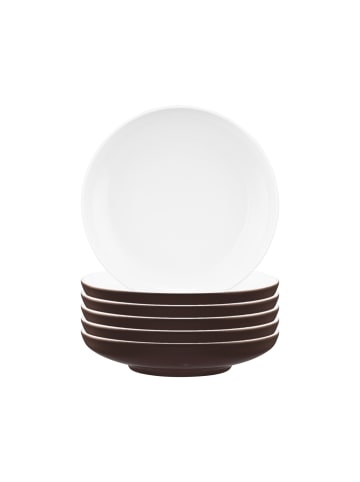 Seltmann Weiden 6er Set Suppenteller Sento Home Pure Colors in ø 21,3 cm in Chocolate Brown