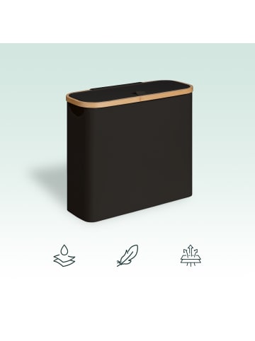 relaxdays Toilettenpapier Aufbewahrung in Schwarz - (B)43 x (H)38 x (T)17 cm