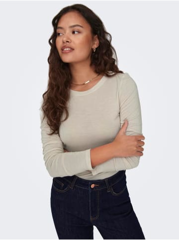 JACQUELINE de YONG Langarm Shirt Dünner Basic Pullover JDYSUMA in Grau-2