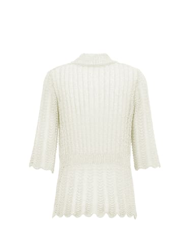 ALARY Damen Strickjacke in Wollweiss