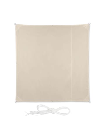 relaxdays Sonnensegel in Beige - (B)200 x (T)200 cm