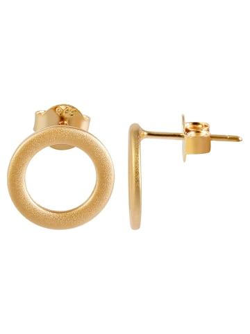 Adeliás Damen Ohrringe – Ohrstecker aus 925 Silber in gold