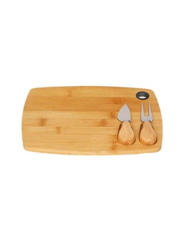 Cheffinger 3-teiliges Bambus-Käsebrett-Set – Perfekt zum Servieren & Genießen in Holz