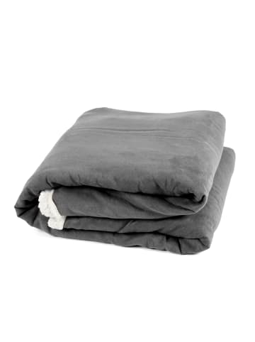 Vendôme Kuscheldecke " Sherpa-Plüsch " in charcoal