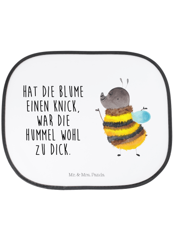 Mr. & Mrs. Panda Auto Sonnenschutz Hummel flauschig mit Spruch in Weiß