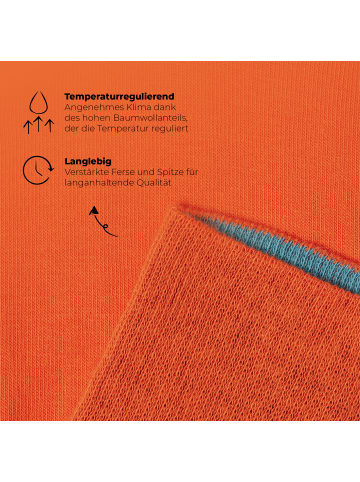 von Jungfeld Classic Socken Signature Innenbund in Orange