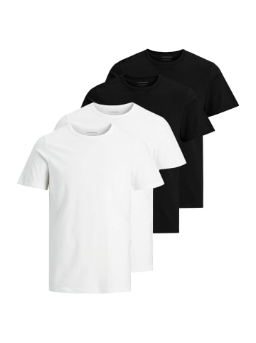 Jack & Jones T-Shirt 4er Pack in Schwarz/Weiß