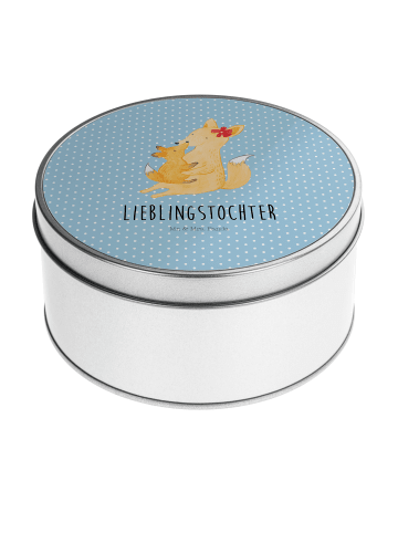 Mr. & Mrs. Panda Erinnerungsbox Fuchs Mama mit Spruch in Blau Pastell