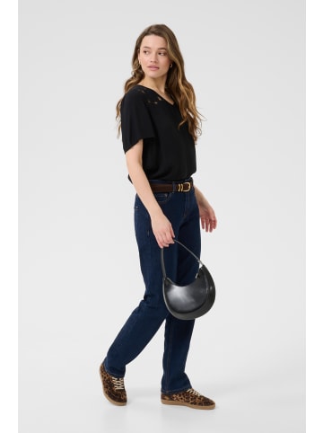 Kaffe Kurzarm-Bluse KAciara Regular fit in Black Deep