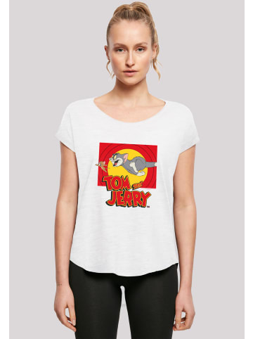 F4NT4STIC Long Cut T-Shirt Tom and Jerry TV Serie Chase Scene in weiß