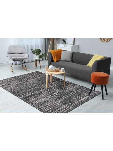 Kayoom Kurzflor Teppich Kalea 125 in grau - rechteckig