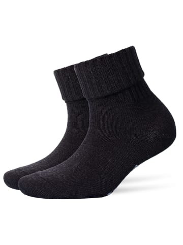 Burlington Socken Plymouth in Anthra mel