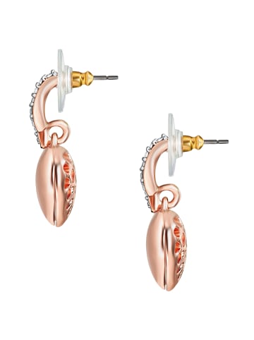 Lulu & Jane Ohrhänger Herz Metall-Legierung verziert mit Kristallen von Swarovski® in roségold