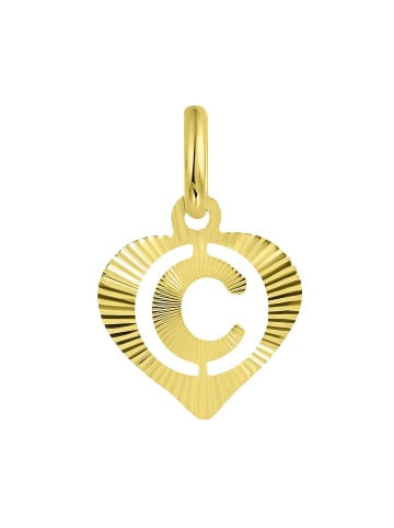 Lucardi 375 Gold Anhänger "Buchstabe C" Buchstabe
