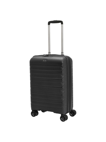 D&N Travel Line 4700+ - 4-Rollen-Kabinentrolley S 55 cm erw. (schwarz) in schwarz