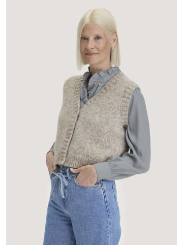 Hessnatur Hessnatur Strickweste Relaxed aus Alpaka und Bio-Baumwolle in naturgrau