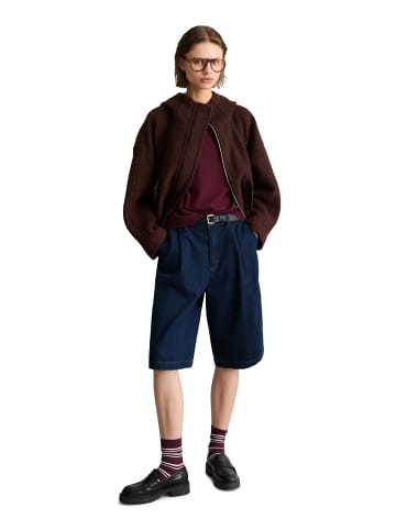 Marc O'Polo DENIM Bouclé-Kapuzenjacke regular in Espresso Brown