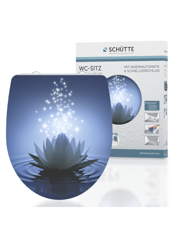 Franz Joseph Schütte Duroplast HG WC-Sitz WATER LILY, mit Absenkautomatik und Schnellverschluss
