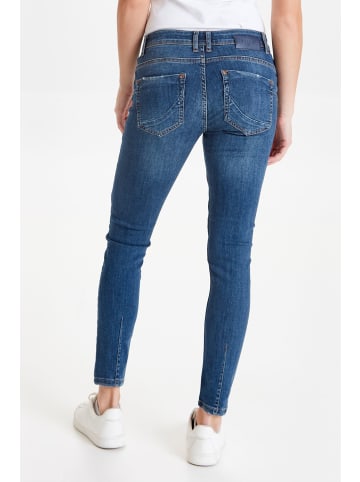 PULZ Jeans Röhrenjeans in blau