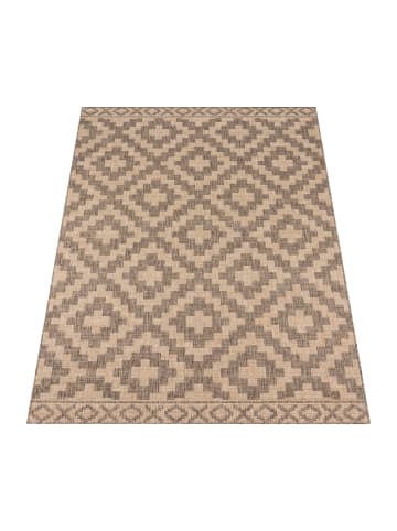 KADIMA DESIGN Teppich Kurzflor Rauten Wohnzimmer in Beige