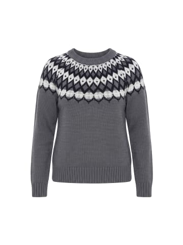 Ulla Popken Pullover in grau melange