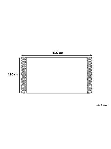Beliani Kuscheldecke NEMLI in Blau - (W) 130 x (H) 1 x (L) 150 cm