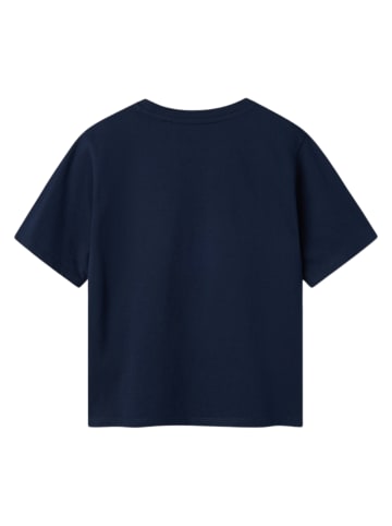 name it T-Shirt Floreaur Glitter in Dunkelblau