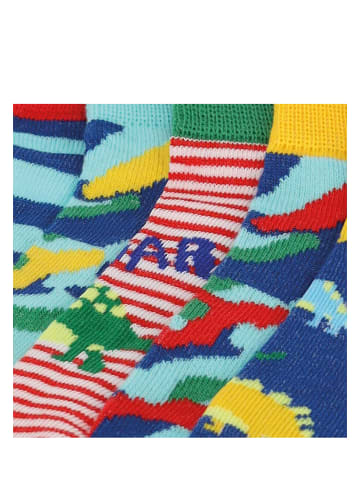 Yuhu Jungen Sneaker-Socken Dino 5er Pack Kurzsocken in Rot