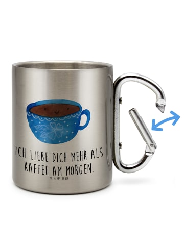 Mr. & Mrs. Panda Thermotasse Kaffee Tasse mit Spruch in Silber