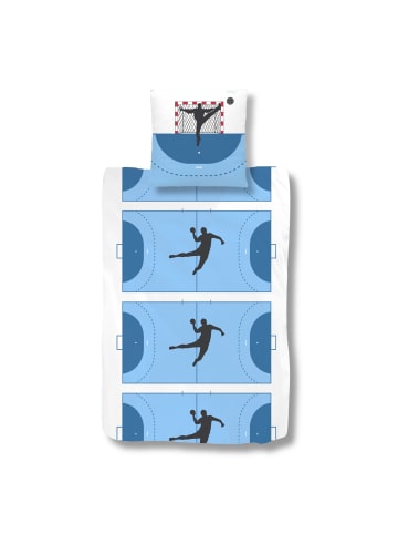 TRAUMHELDEN Bettwäsche-Set "Handball" in Blau / Weiß