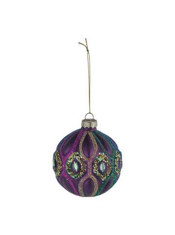 Butlers Weihnachtskugel HANG ON Jolly & Bright in Violett