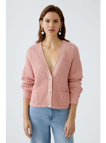 Oui Strickjacke LAFONYA in rose red