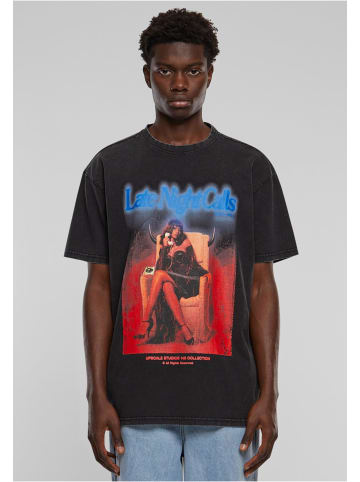 Mister Tee Mister Tee Herren Late Night Calls Acid Heavy Oversize Tee in black