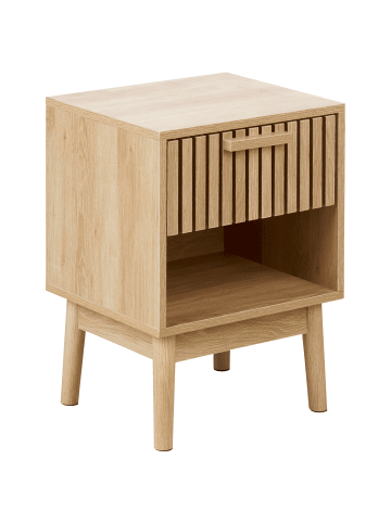 Beliani Nachttisch LYNWOOD in Braun - (W) 40 x (H) 55 x (L) 35 cm