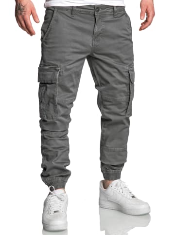 Amaci&Sons Cargo Jogger-Chino PLANO in Dunkelgrau