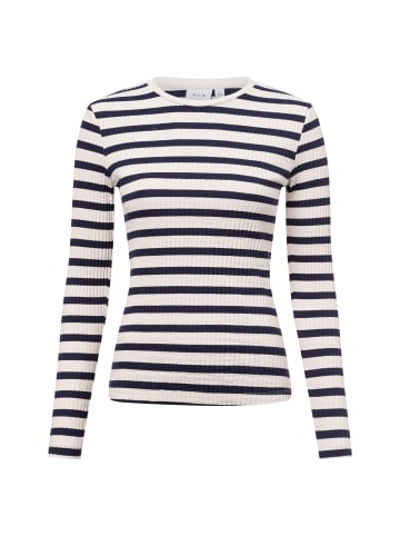 Vila Langarmshirt VIAmelie in beige blau - 0001