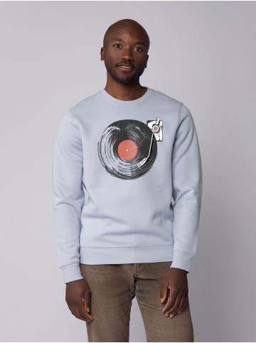 wat? Apparel Sweatshirt Schallplatte in Serene Blue