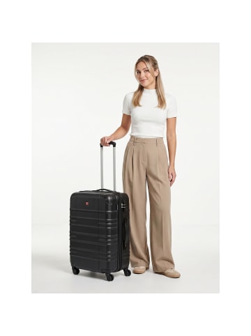 Wenger Amplar Evo 4 Rollen Trolley M 65 cm mit Dehnfalte black