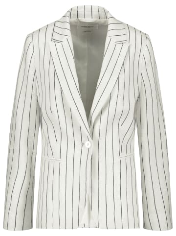 Gerry Weber Blazer Langarm gefüttert in Ecru/Weiss/Schwarz Streifen