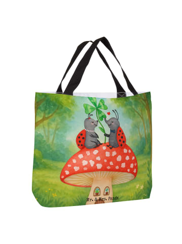 Mr. & Mrs. Panda Schultertasche Marienkäfer Fliegenpilz Design o... in Weiß