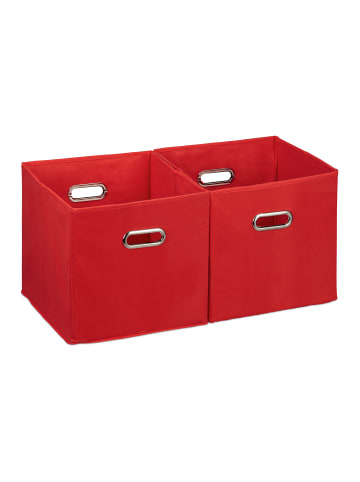 relaxdays 12x Regalkorb in Rot - 30 cm