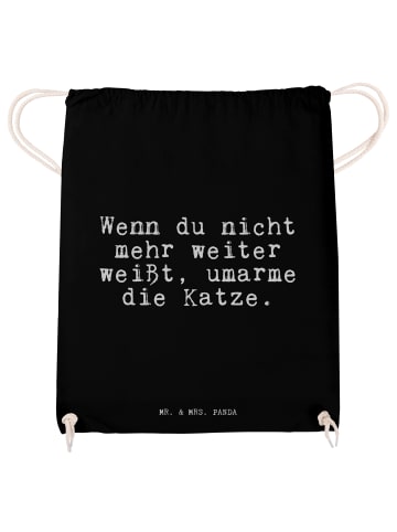 Mr. & Mrs. Panda gymnastiktasche Wenn du nicht mehr... mit Spruch in Schwarz