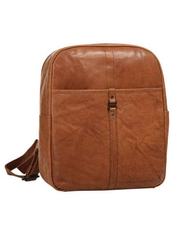 SPIKES & SPARROW Rucksack echt Leder in cognac