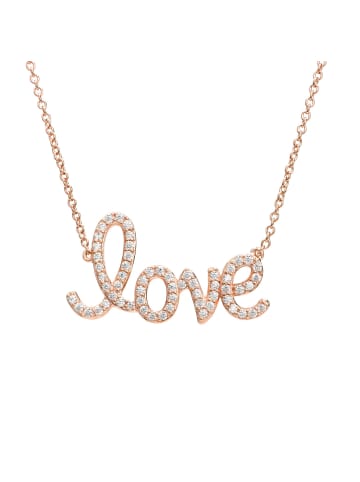 EYE CANDY Collier "LOVE" in Rosegold aus Sterling-Silber