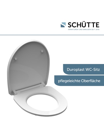 Schütte Duroplast WC Sitz MAGIC LIGHT mit Absenkautomatik - (L) 45 x (B) 37 x (H) 4 cm