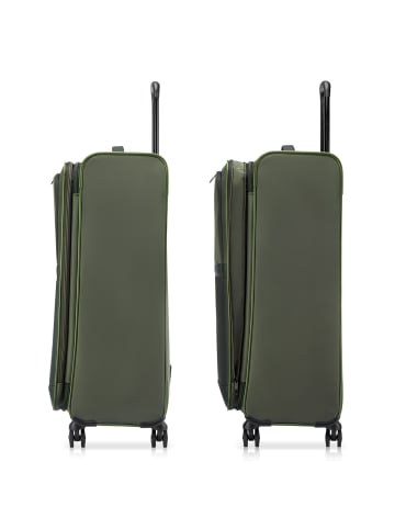 Roncato Metropolitan 4 Rollen Kofferset 3-teilig mit Dehnfalte in green