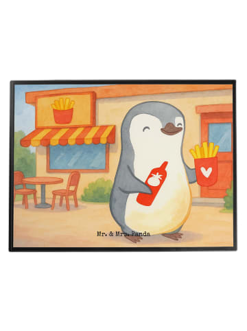 Mr. & Mrs. Panda Schreibunterlage Pinguin Pommes Design ohne Spruch in Weiß