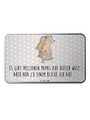 Mr. & Mrs. Panda Keksdose Papa Bär mit Spruch in Grau Pastell