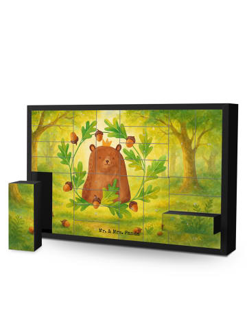 Mr. & Mrs. Panda Weihnachtskalender Bär König Design ohne Spruch in Weiß