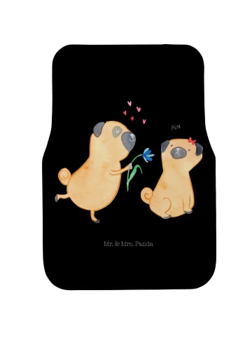 Mr. & Mrs. Panda Fußmatte Auto Mops Verliebt ohne Spruch in Schwarz